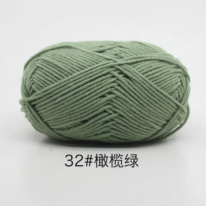 40-50g/Set 4ply Milk Cotton(80%) Knitting Yarn