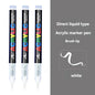 3Pcs Acrylic White Marker Brush Pens