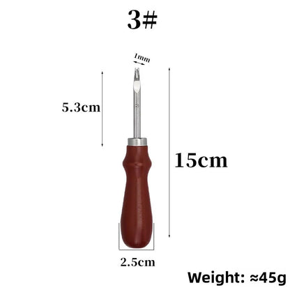 7 in 1 Leather Edge Stitch Groover Tool Adjustable Leathercraft Grooving Chisel