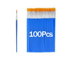 20-200Pcs Painting Brushes Set Art Round Flat Nylon Hair Paint Brush