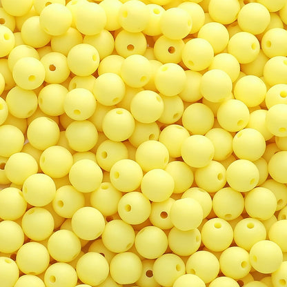 50-100pcs 8/10mm Acrylic Frosted Matte Round Beads Multi Color