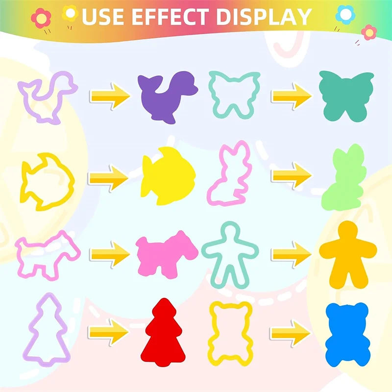 Cartoon 3D Animal Play Dough Molds
