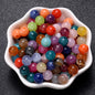 6-18mm Gradient Acrylic Beads Round Cat's Eye  Loose Spacer Beads