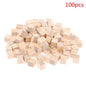 60/100pcs 20mm Unfinished Blank Mini Wood Solid Cubes
