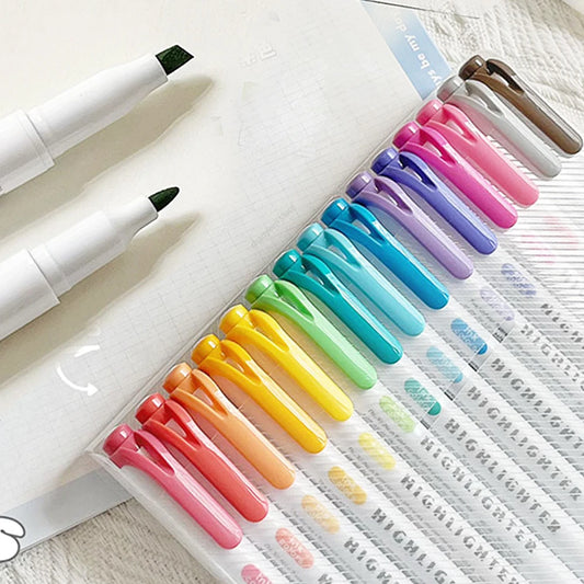 5-15 Colors Double Headed Highlighter Pen Set