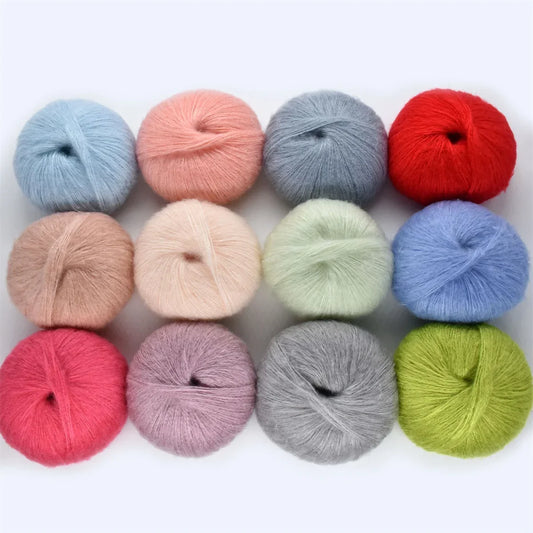 1pcs 50g Mohair Silk Wool Yarn 15% Wool 15% Mohair 40% Acrylic 30%