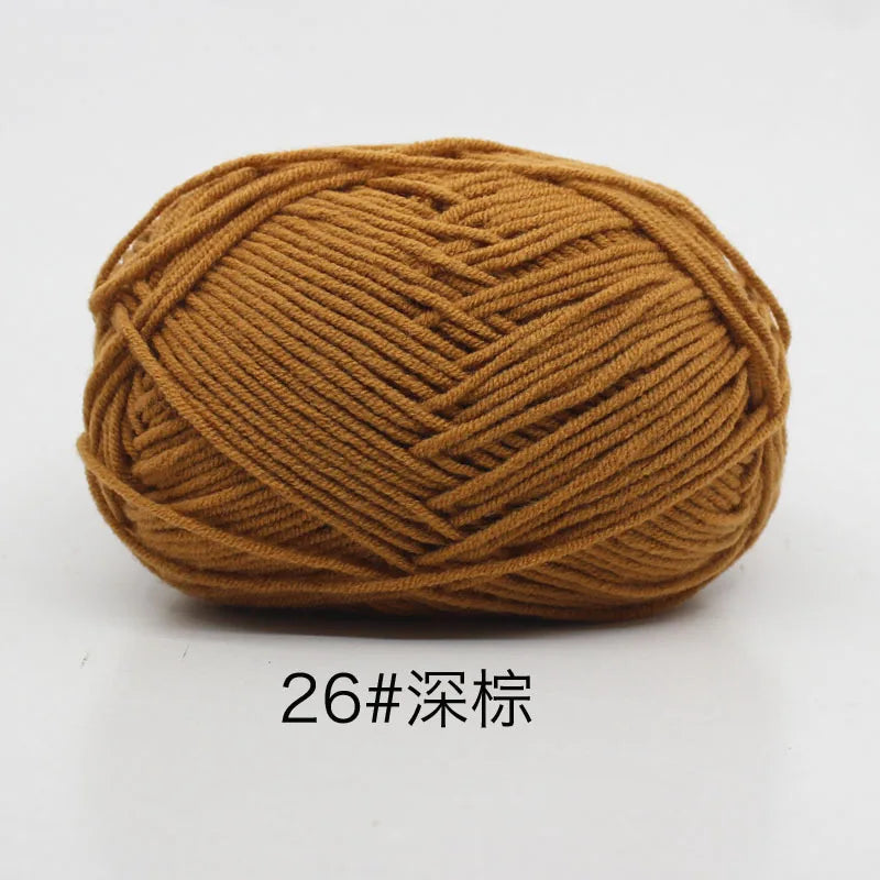40-50g/Set 4ply Milk Cotton(80%) Knitting Yarn