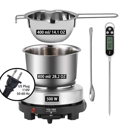 DIY Handmade Candle Craft Tools Kit with Wax Melting Hot Plate