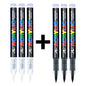 3Pcs Acrylic White Marker Brush Pens