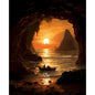 GATYZTORY Oil Painting By Numbers Gradient Sunset Scenery On Canvas