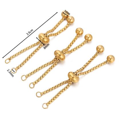 Adjustable Stainless Steel Bracelet Slider