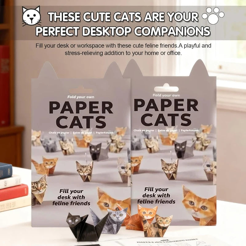 DIY Origami Paper 50 Sheets Cat Dog Dinosaur Animal Folding Set