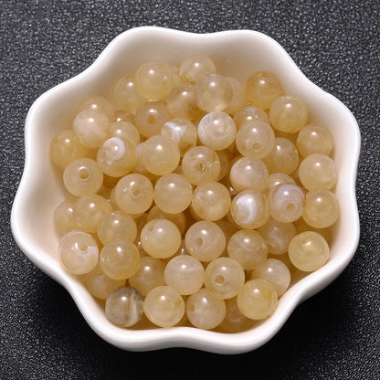 6-18mm Gradient Acrylic Beads Round Cat's Eye  Loose Spacer Beads