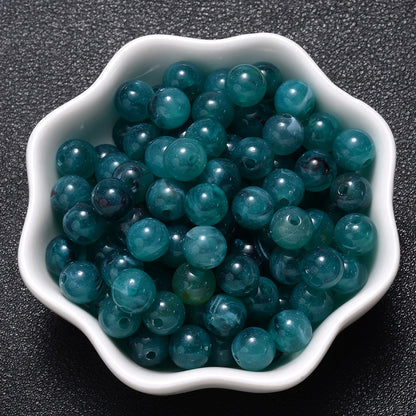 6-18mm Gradient Acrylic Beads Round Cat's Eye  Loose Spacer Beads