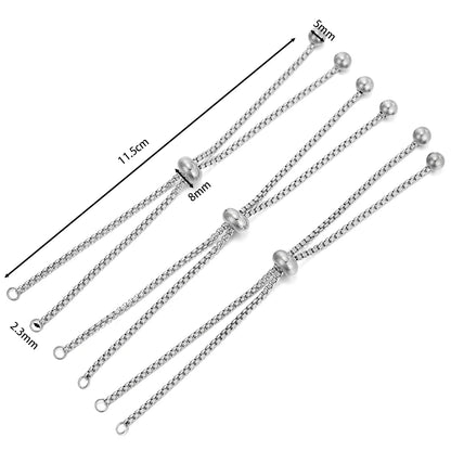 Adjustable Stainless Steel Bracelet Slider