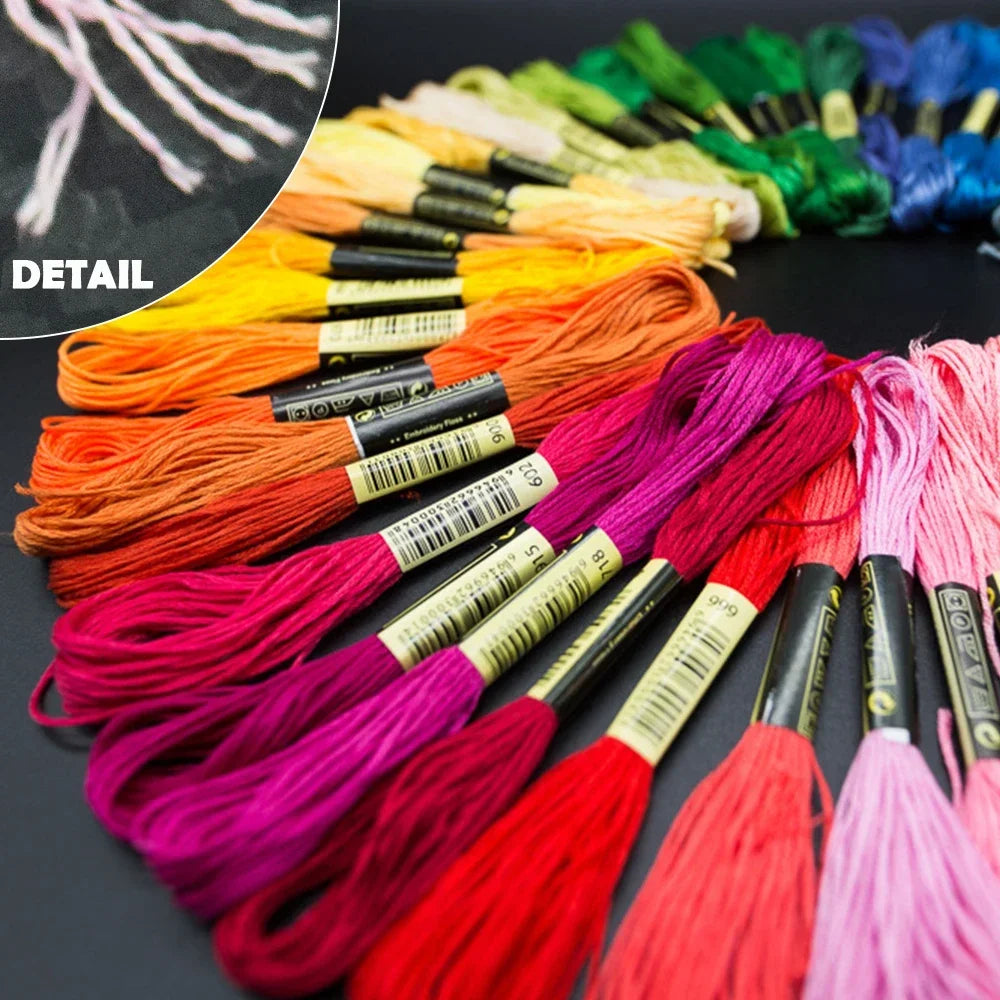 100/200/447pcs Mix Colors Embroidery Thread Cotton Sewing Skeins Craft Cross Stitch Floss Kit Line DIY Tools Make Bracelets Hilo
