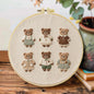 1pc 20X20CM/7.87inch Cute little bear Embroidery Starter Kit