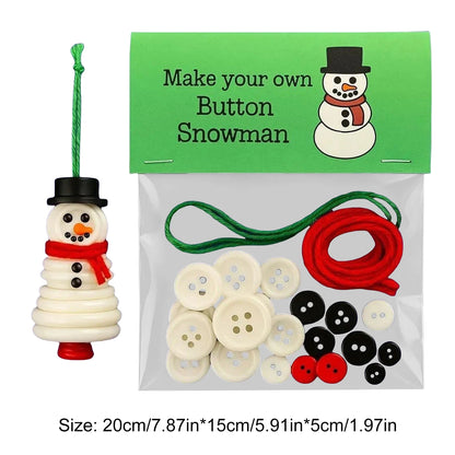 Christmas Button Snowman Ornament Kit