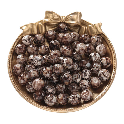 4/6/8/10mm Crystal Glass Crackle Round Bead