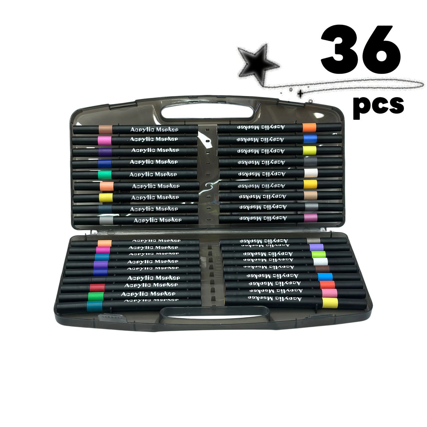 Soft Brush Tip Acrylic Marker Pens – Vibrant, No Bleeding