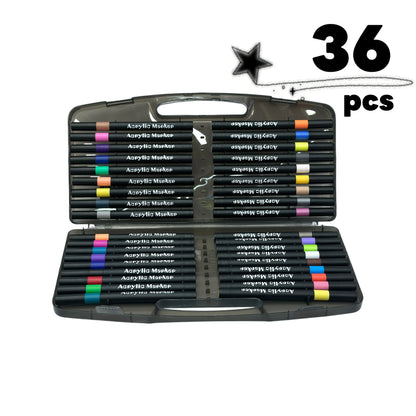 Soft Brush Tip Acrylic Marker Pens – Vibrant, No Bleeding