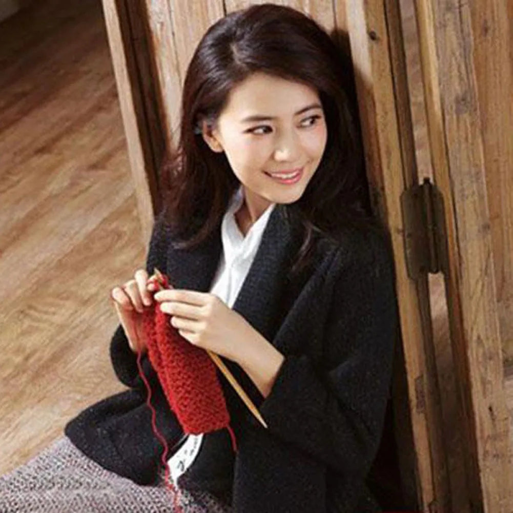 36pcs 18 Size Bamboo Knitting Needle