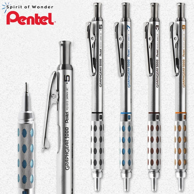 Pentel Drawing Mechanical pencils GraphGear 1000  Low Center of Gravity Telescopic Protective Tube
