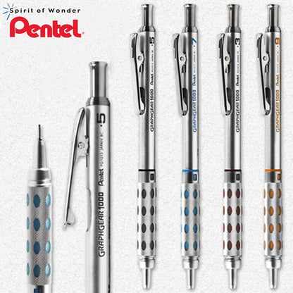 Pentel Drawing Mechanical pencils GraphGear 1000  Low Center of Gravity Telescopic Protective Tube