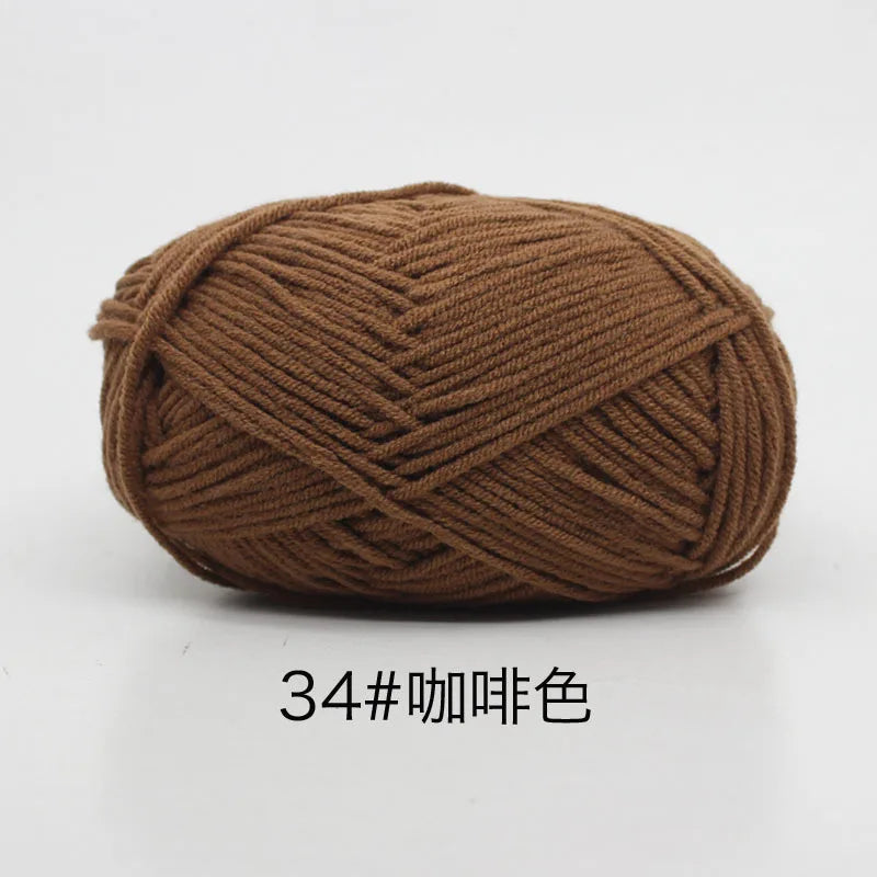 40-50g/Set 4ply Milk Cotton(80%) Knitting Yarn