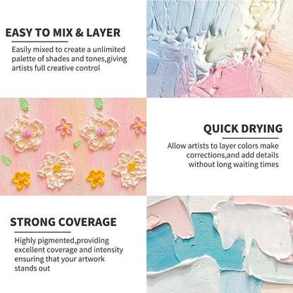 24-Color 60ML Acrylic Paint Set