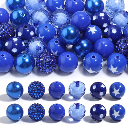 12Pcs Same Color Series Beads 20mm Loose Spacer Beads
