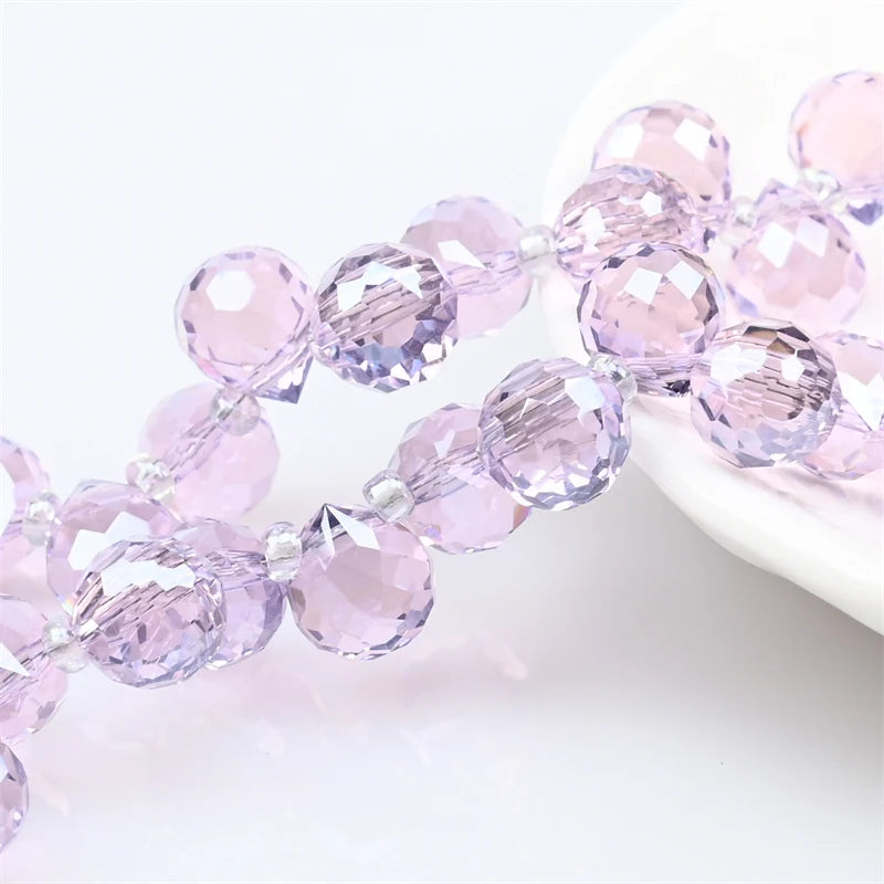 Austria AB Color Crystal Strawberry Beads 10*8mm Shiny Faceted Glass Beads