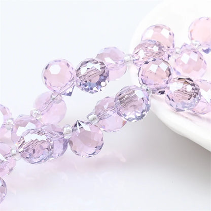 Austria AB Color Crystal Strawberry Beads 10*8mm Shiny Faceted Glass Beads