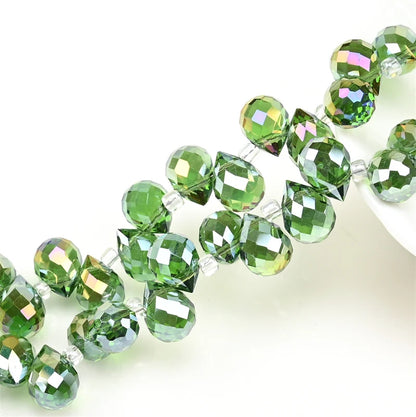 Austria AB Color Crystal Strawberry Beads 10*8mm Shiny Faceted Glass Beads
