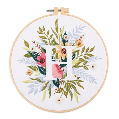 Letter Embroidery DIY Flowers Painting Full Needlework Bag
