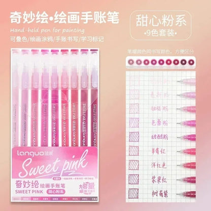 LANGUO 207/4 Colors Glitter Acrylic 0.5/1.0mm Gel Pen