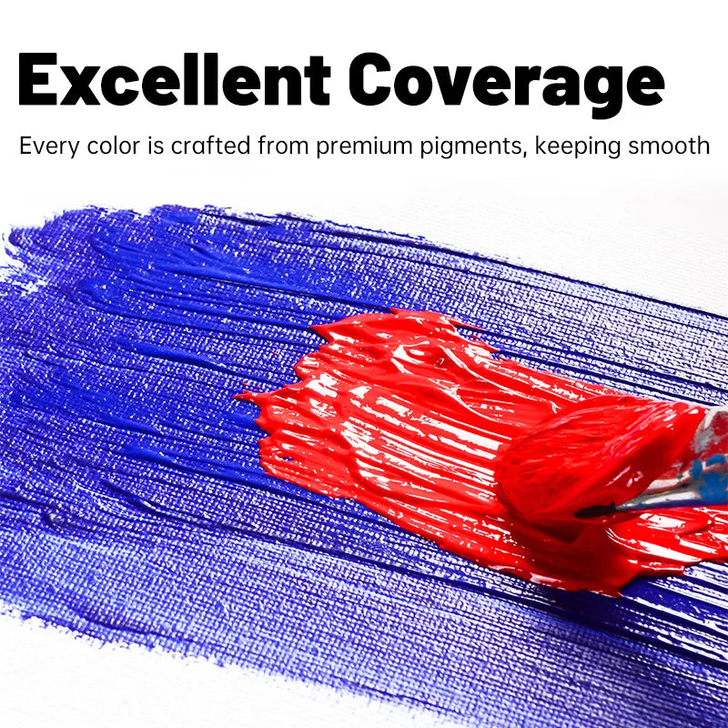 Acrylic Paint Set 12/18/24 Colors 5ml/0.17oz,Water-Proof