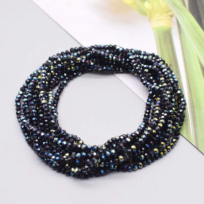 New 2 3 4mm Dyeing Rondelle Crystal Glass Beads
