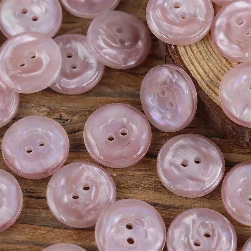 10pcs 11.5mm/15mm Imitation Shell Colorful Sewing Buttons Round