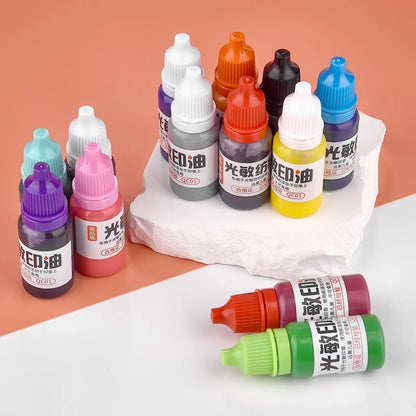 10ml Refill Ink 13 Color Rubber Stamp Oil