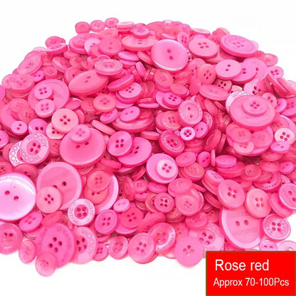 50g/Pack Mix Size Mix color Resin Button 1-3cm