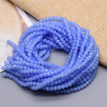 New 2 3 4mm Dyeing Rondelle Crystal Glass Beads