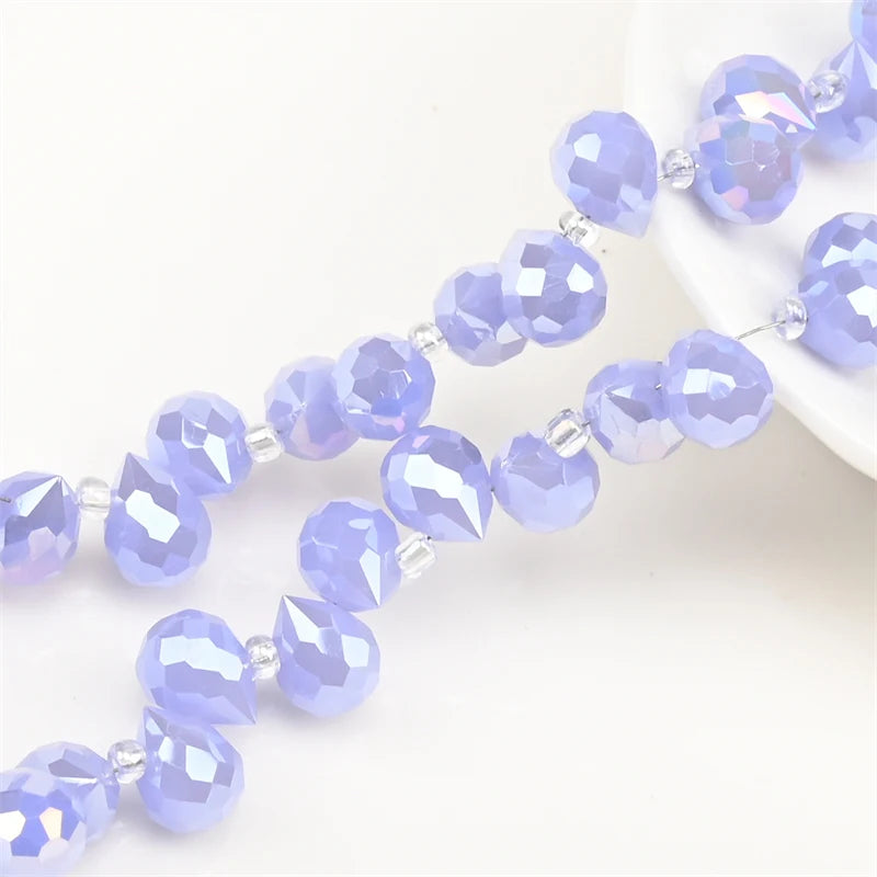 Austria AB Color Crystal Strawberry Beads 10*8mm Shiny Faceted Glass Beads
