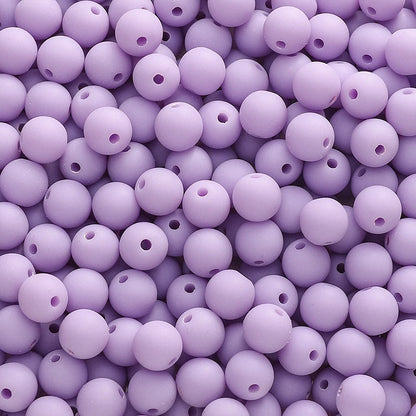50-100pcs 8/10mm Acrylic Frosted Matte Round Beads Multi Color
