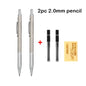 Mechanical Pencil Set 0.3 0.5 0.7 0.9 1.3 2.0mm Full Metal Art Drawing Painting Automatic Pencil