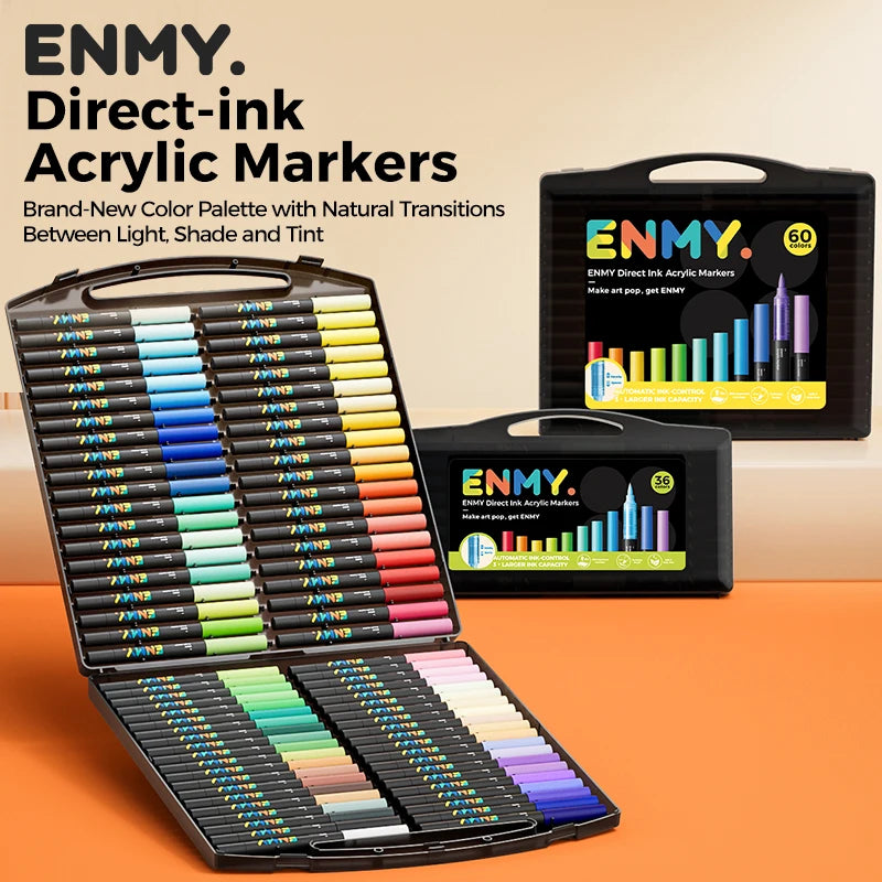 ENMY Acrylic Paint Markers Pen Soft Head Direct Liquid