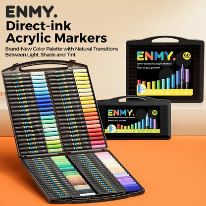 ENMY Acrylic Paint Markers Pen Soft Head Direct Liquid