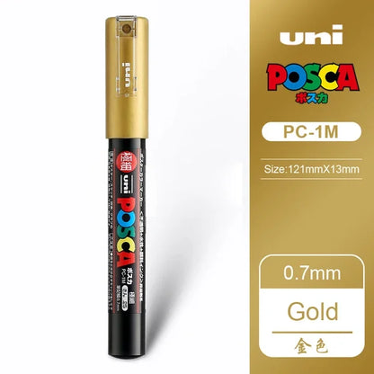UNI POSCA Markers Set PC-1M/3M/5M Permanent Acrylic Paint Pen Quick Dry