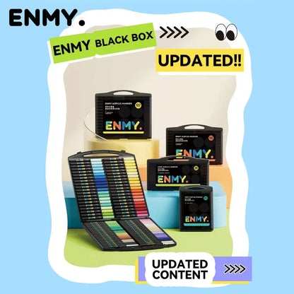 enmy Black box Direct Liquid acrylic markers with paper 24-80 colors