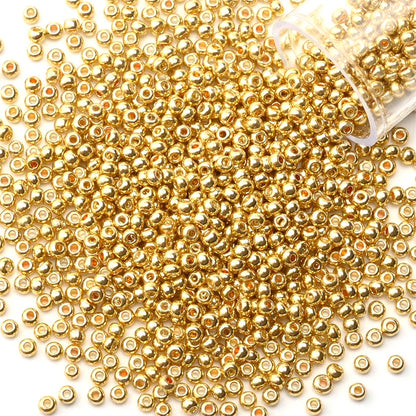 12Grams/Tube 2mm Metallic Seed Beads Japanese Round Glass Seedbeads 1200pcs